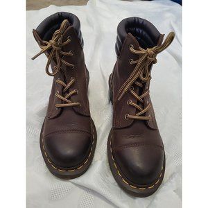 Dr Marten Air Wair Alexandra Lace Up Boots Brown Mens 7 NWOB